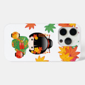 Fall Kokeshi Doll - Green Kimono Geisha Girl Case-Mate iPhone Hülle (Rückseite (Horizontal))