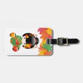 Fall Kokeshi Doll - Green Kimono Geisha Girl Gepäckanhänger (Vorderseite horizontal)