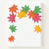 Fall Kokeshi Doll - Green Kimono Geisha Girl Notizbuch (Rückseite)