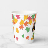 Fall Kokeshi Doll - Green Kimono Geisha Girl Pappbecher (Rechts)