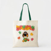 Fall Kokeshi Doll - Green Kimono Geisha Girl Tragetasche (Vorne)