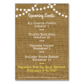 Fall kommende Ereignisse Kirche Karte (Rückseite)