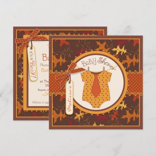 Fall-Krawatten-und Einladung (Vorne/Hinten)