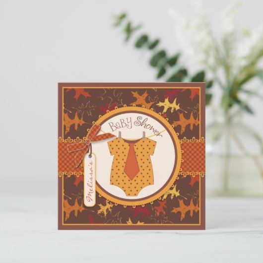 Fall-Krawatten-und Einladung (Stehend Vorderseite)