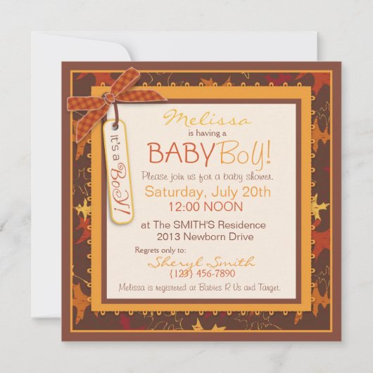 Fall-Krawatten-und Einladung (Rückseite)