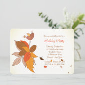 Fall-Küken-Party Einladung (Stehend Vorderseite)