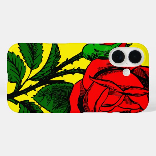 Fall künstlerische Rose Case-Mate iPhone Hülle (Rückseite (Horizontal))