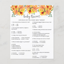 Fall Kürbis Baby Trivia | Baby Showspiel