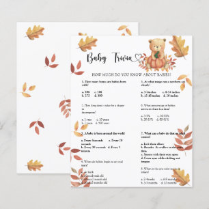 Fall Kürbis - Baby Trivia Baby Showspiel