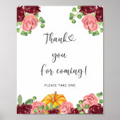 Fall Kürbis Danke, dass du gekommen bist Poster (Vorne)