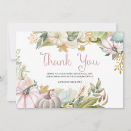 Fall-Kürbis-Herbst danken Ihnen zu kardieren Dankeskarte