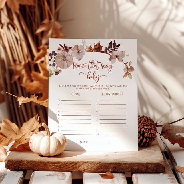 Fall Kürbis Name dieses Lied Baby Dusche Spiel (Von Creator hochgeladen)