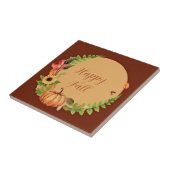 Fall Kürbis und Natur mit anpassbarem Text Fliese (Seite)