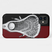 Fall Lacrosse Sports Maroon Case-Mate iPhone Hülle (Rückseite (Horizontal))