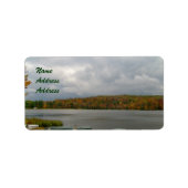 Fall/Lake Design Address Labels Adressaufkleber (Vorne)
