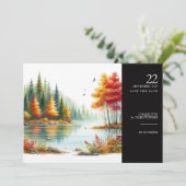 Fall Lake Save The Date (Stehend Vorderseite)