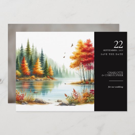 Fall Lake Save The Date (Vorne/Hinten)