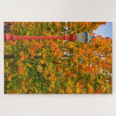 Fall Lamppost Custom Jigsaw Puzzle (Horizontal)