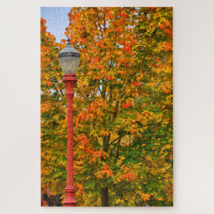 Fall Lamppost Custom Jigsaw Puzzle