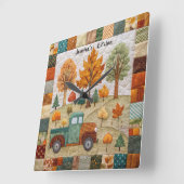 Fall Land Rustikaler Lieferwagen LKW-Mauer-Uhr Quadratische Wanduhr (Winkel)