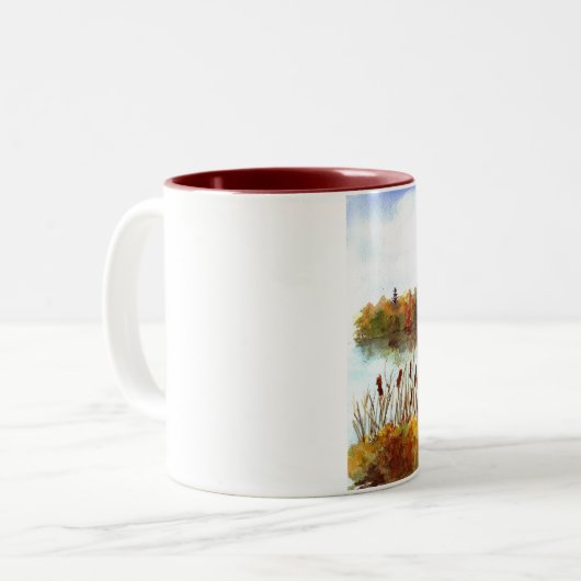 Fall-LandschaftsTasse Zweifarbige Tasse (Vorderseite Links)
