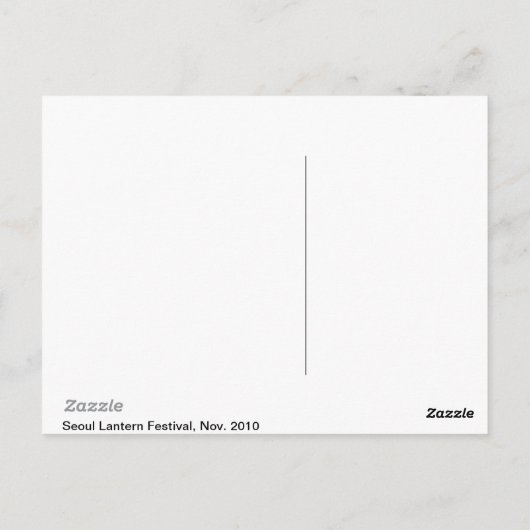 Fall Lantern Festival Firefly Postkarte (Rückseite)