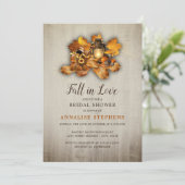 Fall Lantern Rustikales Brautparty Einladung (Stehend Vorderseite)