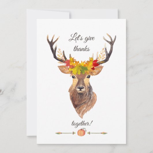 Fall Lass uns Dank Erntedank Abendessen geben Einladung (Vorderseite)