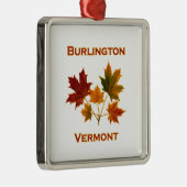 Fall-Laub Burlingtons Vermont - Ahorn-Blätter Ornament Aus Metall (Rechts)