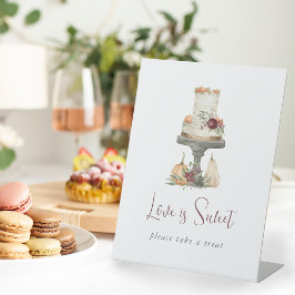 Fall Layer Cake "Liebe is Sweet" Dessert Sockelschild