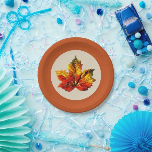 Fall Leaf 7" Papierplatte Pappteller (Party)