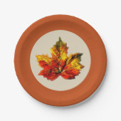 Fall Leaf 7" Papierplatte Pappteller (Vorderseite)