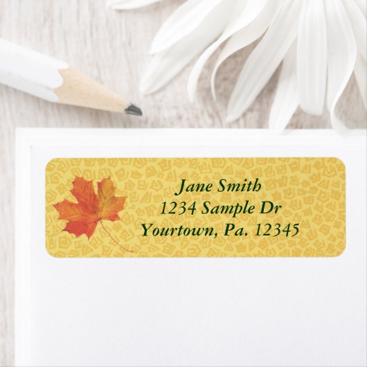 Fall-Leaf-Adressetikett (Insitu)