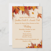 Fall Leaf Classic Wedding Einladung (Vorderseite)