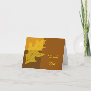Fall Leaf Color Block Thank You Dankeskarte