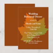 Fall Leaf Hochzeit Probe Dinner Einladung (Vorne/Hinten)