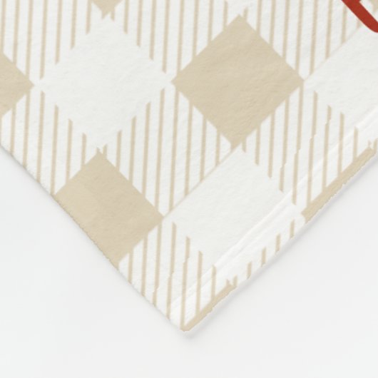 Fall Leaf & Kariert Baby's First Erntedank Fleecedecke (Ecke)