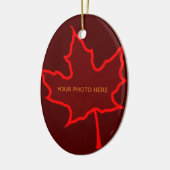 Fall Leaf Keramikornament (Links)