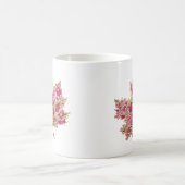 Fall Leaf Kunst - Boho Wasserfarbe Lila Kaffeetasse (Mittel)