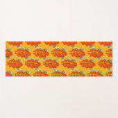 Fall Leaf mit Niedlichem Bugs gelbes Orangenmuster Yogamatte (Vorderseite (Horizontal))