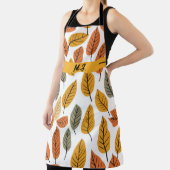 Fall Leaf Muster Monogramm Floral Botanisch Schürze (InSitu)