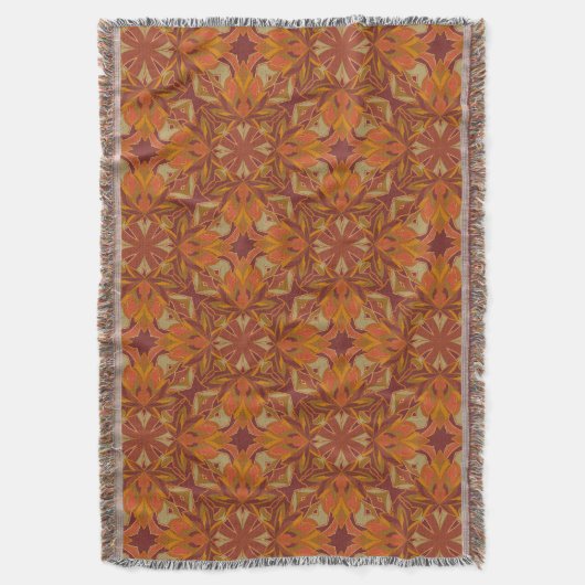 Fall Leaf Muster Throw Decke (Vorderseite Vertikal)