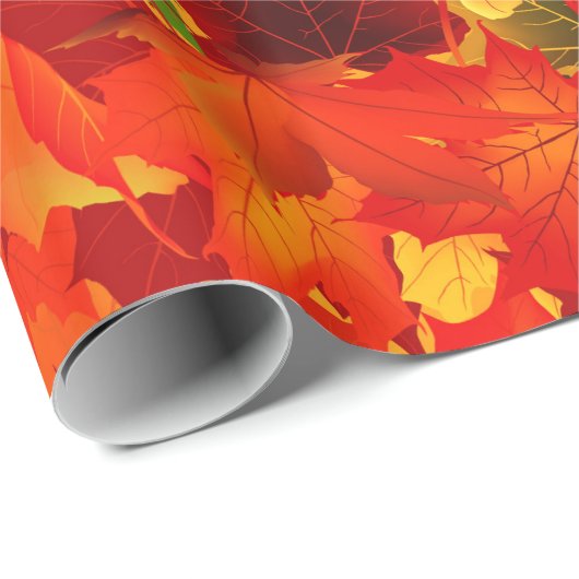 Fall Leaf Musterpapier Geschenkpapier (Rolleneckpunkt)