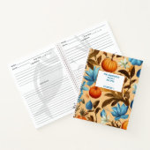 Fall Leaf Pumpkin Design Familienrezeptbuch Notizblock (Innenseite)