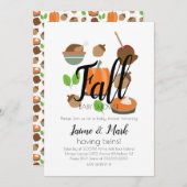 Fall Leaf Pumpkin Pie Baby Dusche Einladung (Vorne/Hinten)