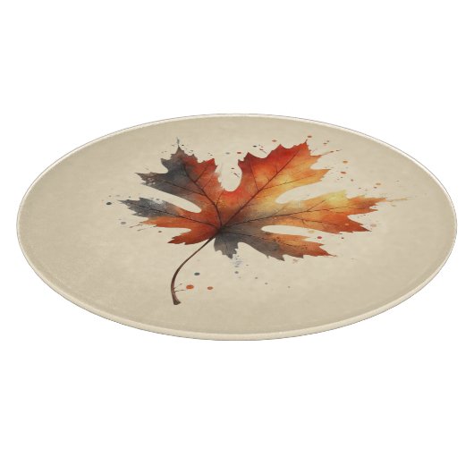 Fall Leaf Round Cutting Board Schneidebrett (Ecke)