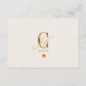 Fall Leaf Rustikale Beige Herbst Hochzeit QR-UAWG Begleitkarte (Rückseite)
