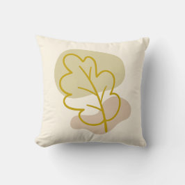 Fall Leaf und Abstrakte Blütenform Pastellfarben G Kissen