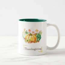 Fall Leaf Watercolor Pumpkins Erntedank