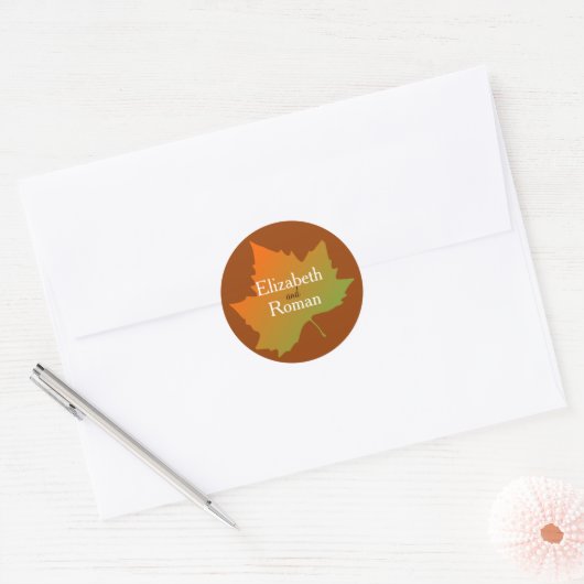 Fall Leaf Wedding Stickers (Umschlag)